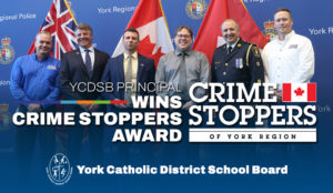 YCDSB Principal Wins Crime Stoppers Award